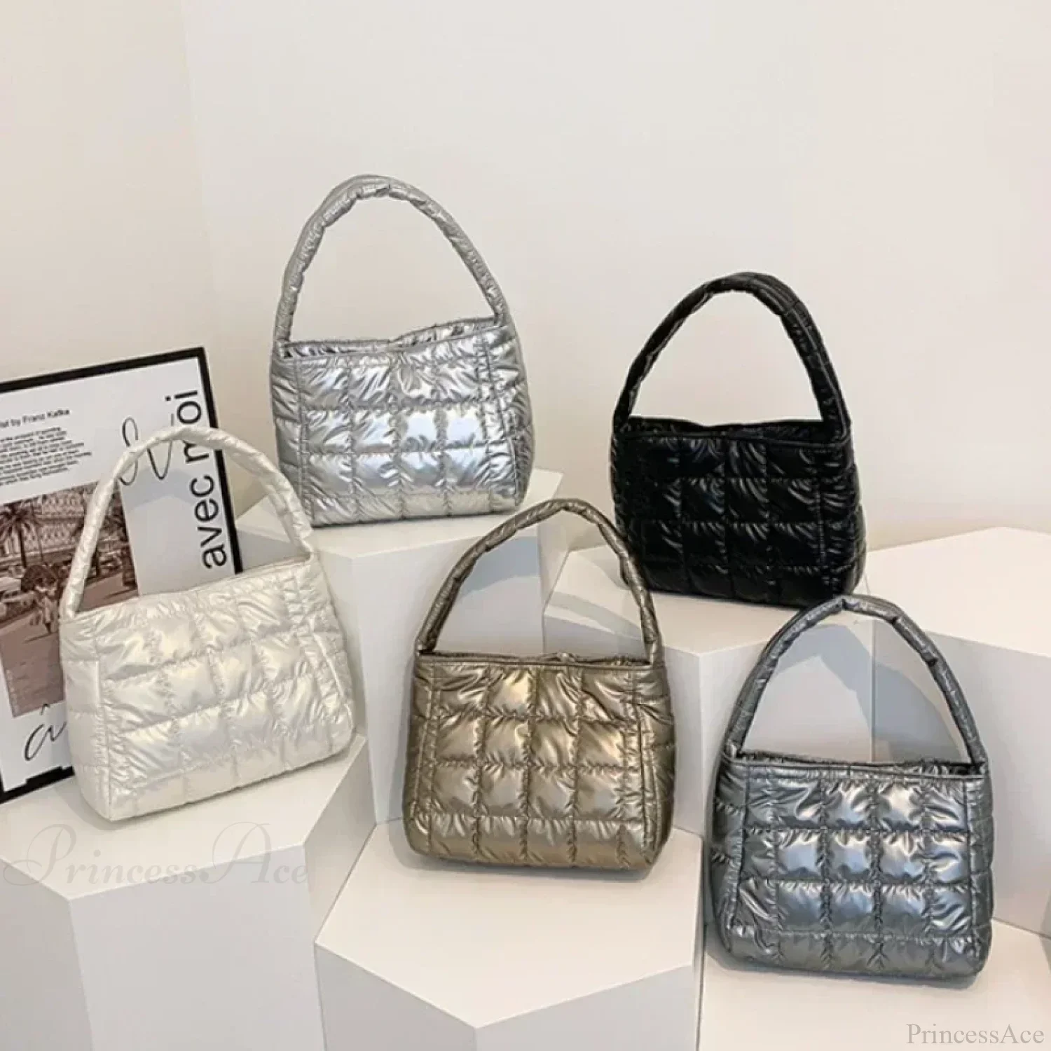 Winter Cotton Casual Tote Shoulder Handbag - Image 2