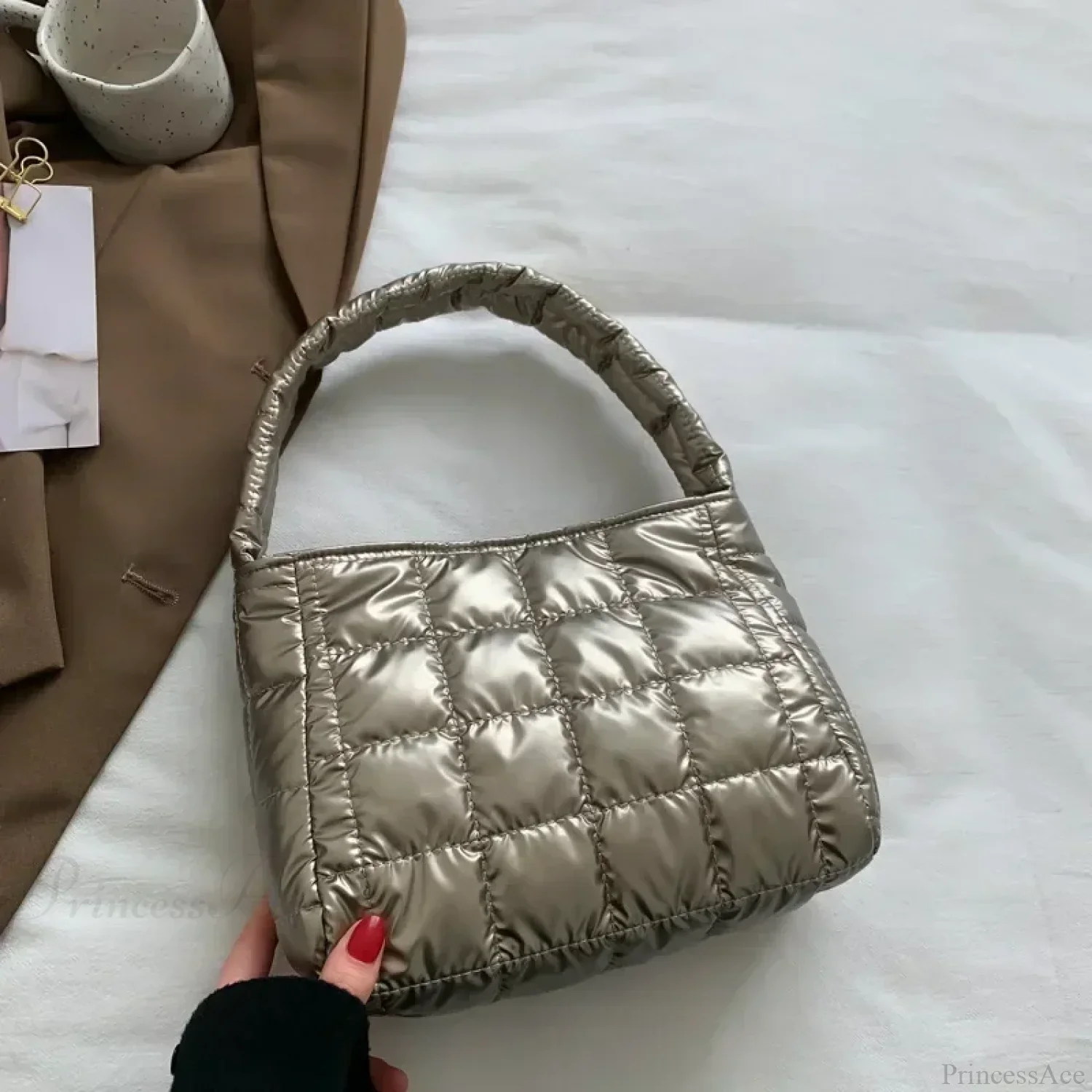 Winter Cotton Casual Tote Shoulder Handbag - Image 6