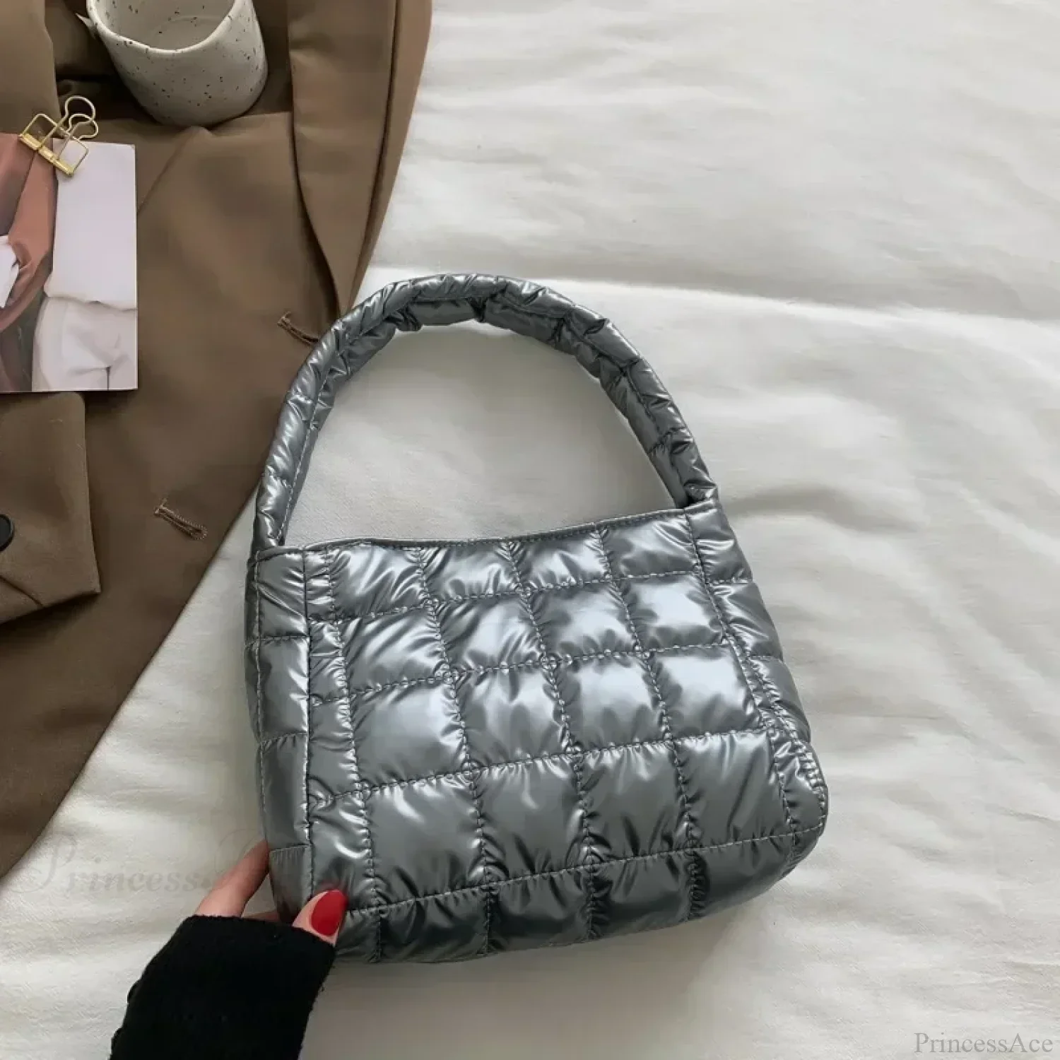Winter Cotton Casual Tote Shoulder Handbag - Image 9