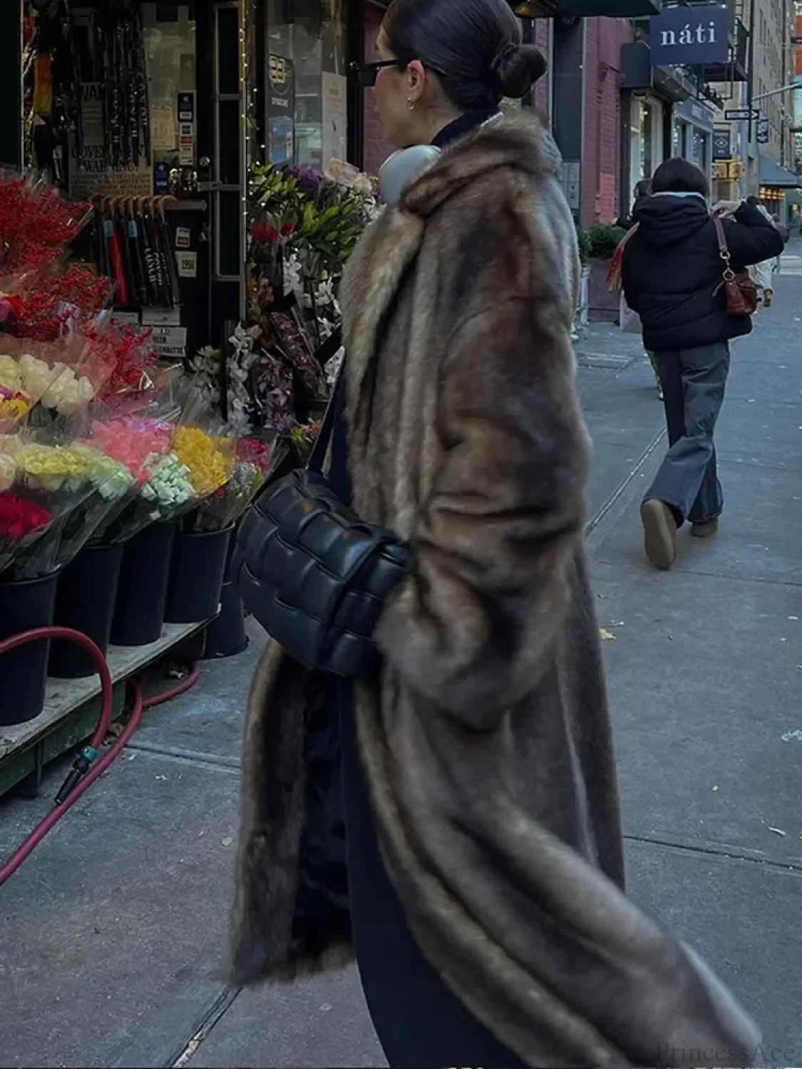 Winter Lapel Loose Long Coat - Image 4