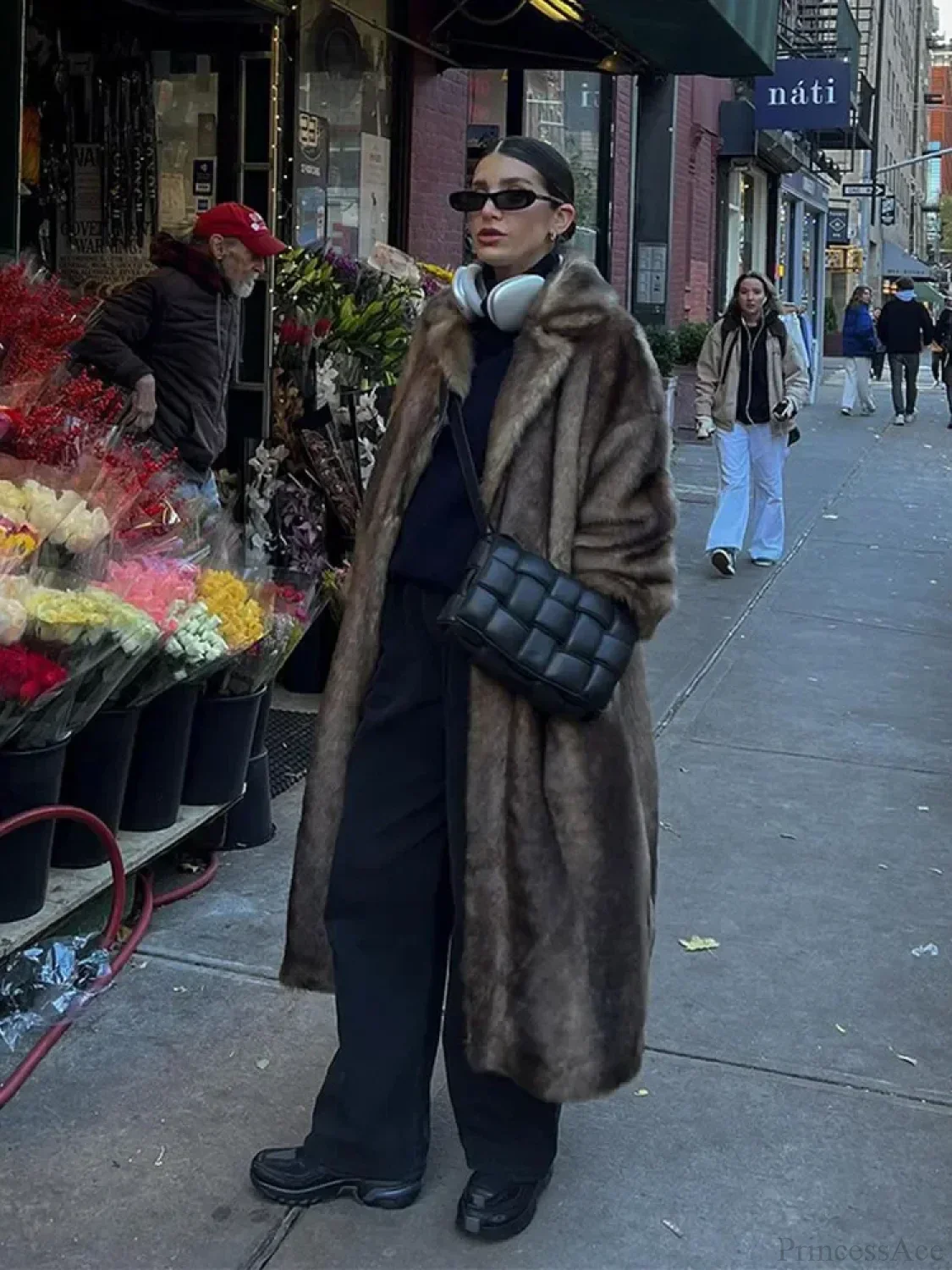 Winter Lapel Loose Long Coat - Image 6