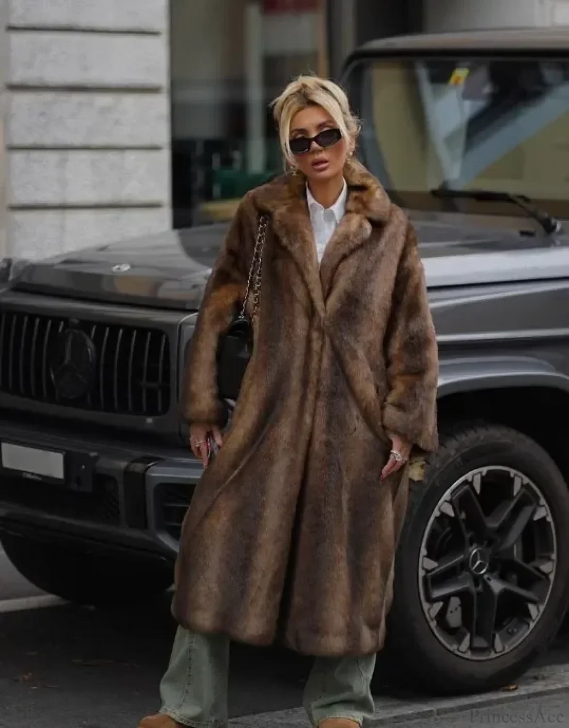 Winter Lapel Loose Long Coat - Image 7