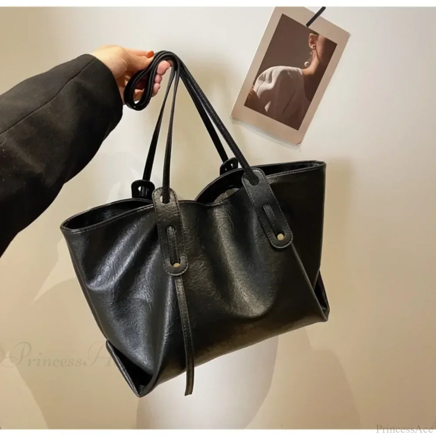 Winter Leather Tote Shoulder Bag for Women - Image 4