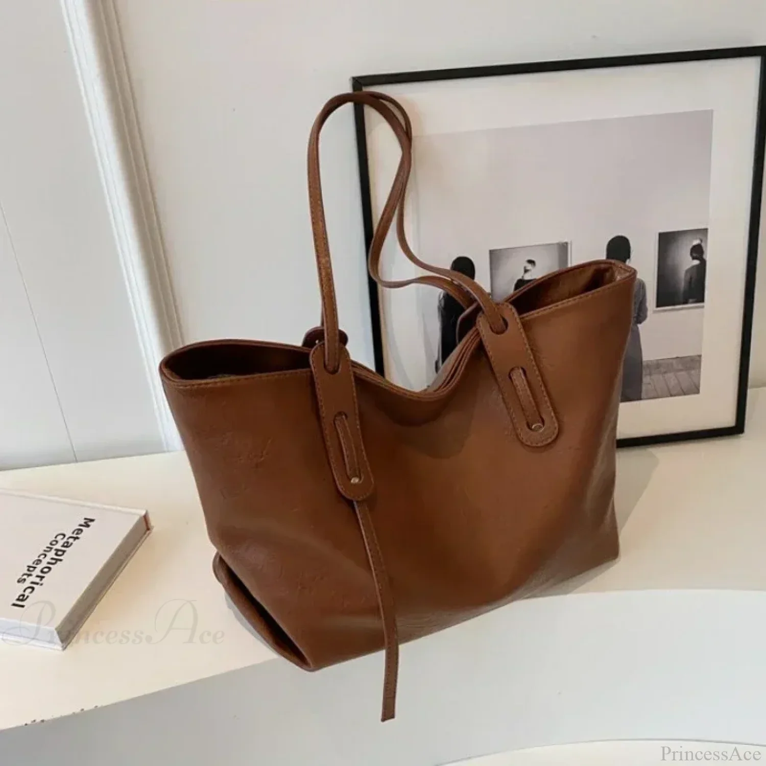 Winter Leather Tote Shoulder Bag for Women - Image 8