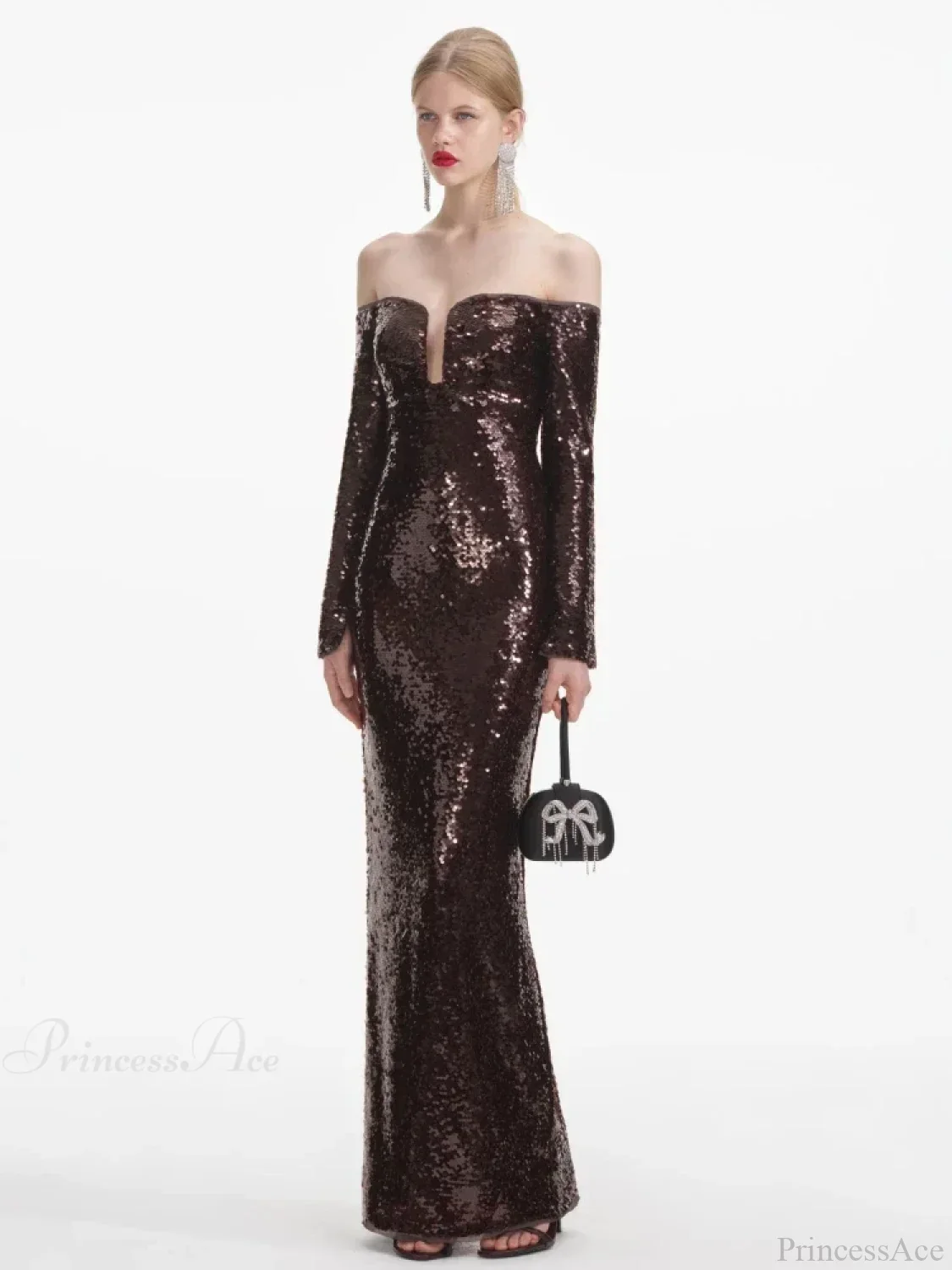 Winter Mesh Patchwork Party Dress - Image 2