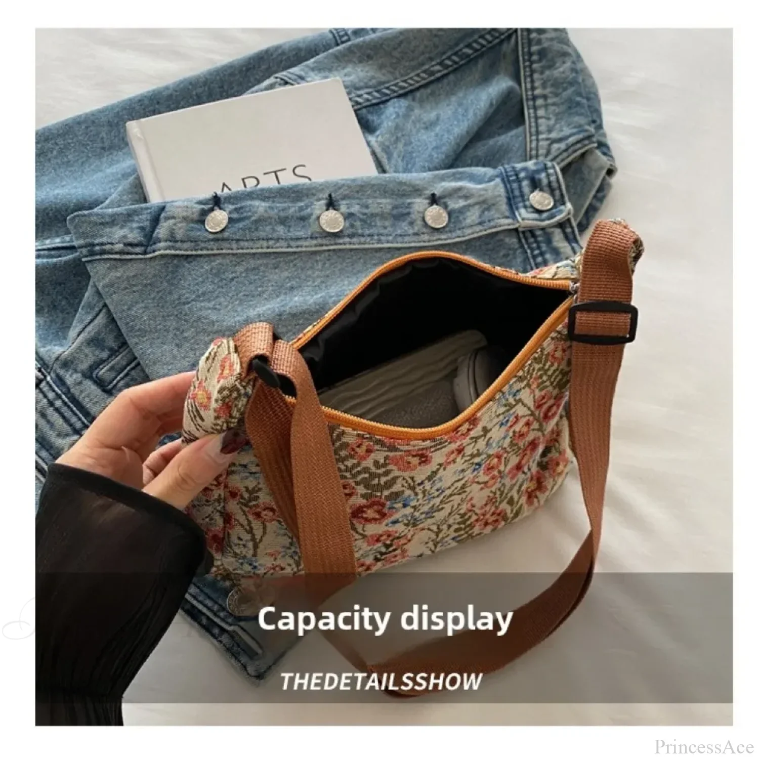 Winter Prints Crescent Cloth Crossbody - Image 3