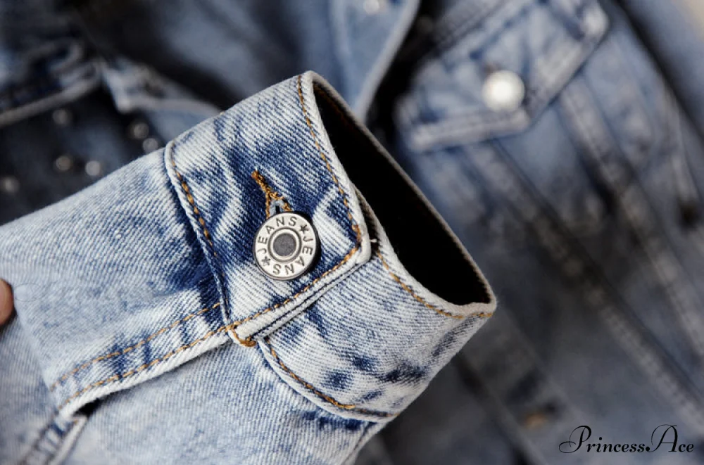 with Detailing New Autumn Women's Jacket Pearl - Denim Collection - Image 12