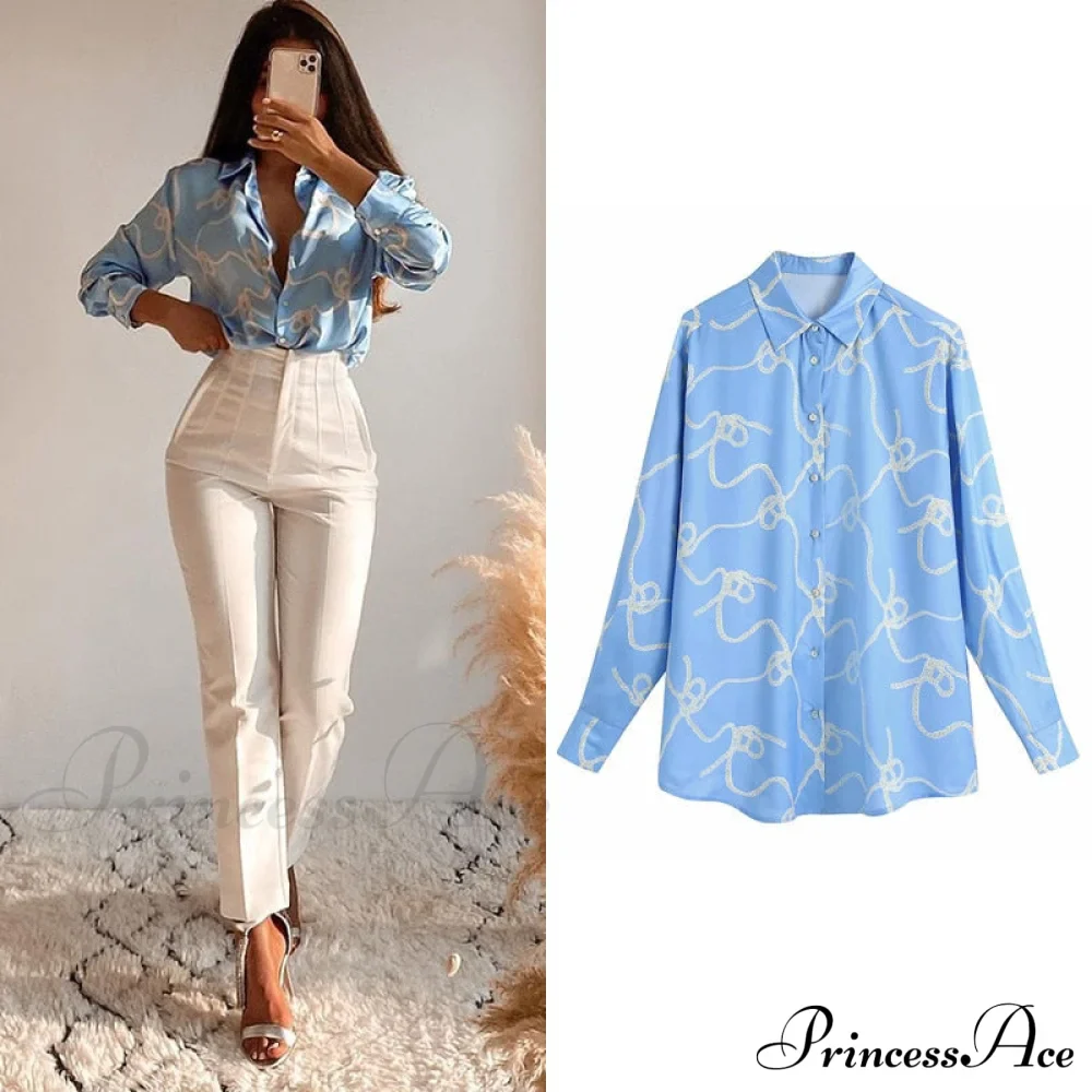 with Satin Blouse Design Arm - Long Women's Zebra Top - Image 11