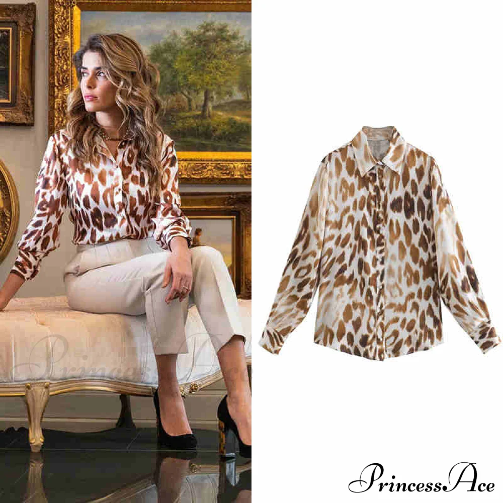 with Satin Blouse Design Arm - Long Women's Zebra Top - Image 19
