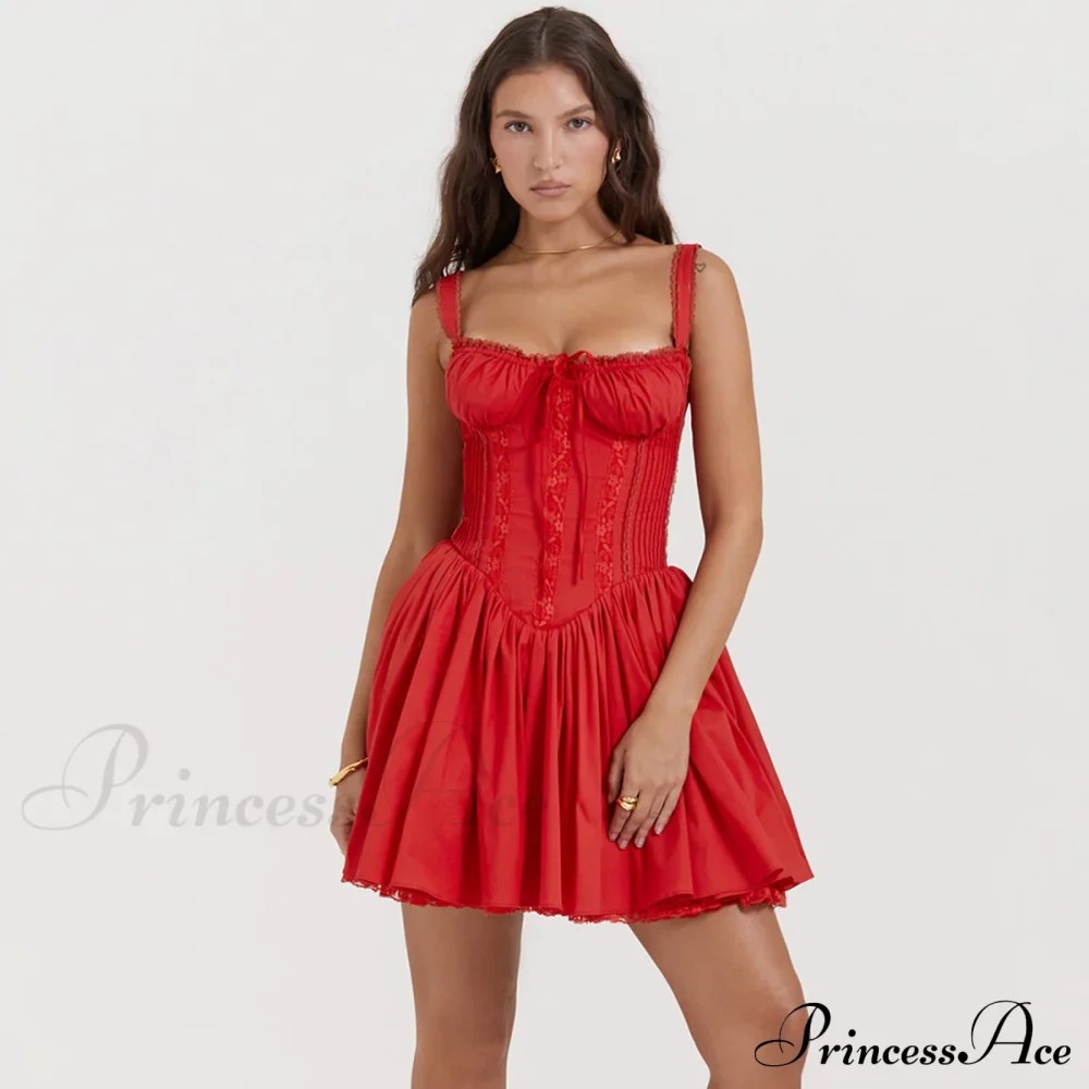 Elegant White Lace Spaghetti Dress - Image 6