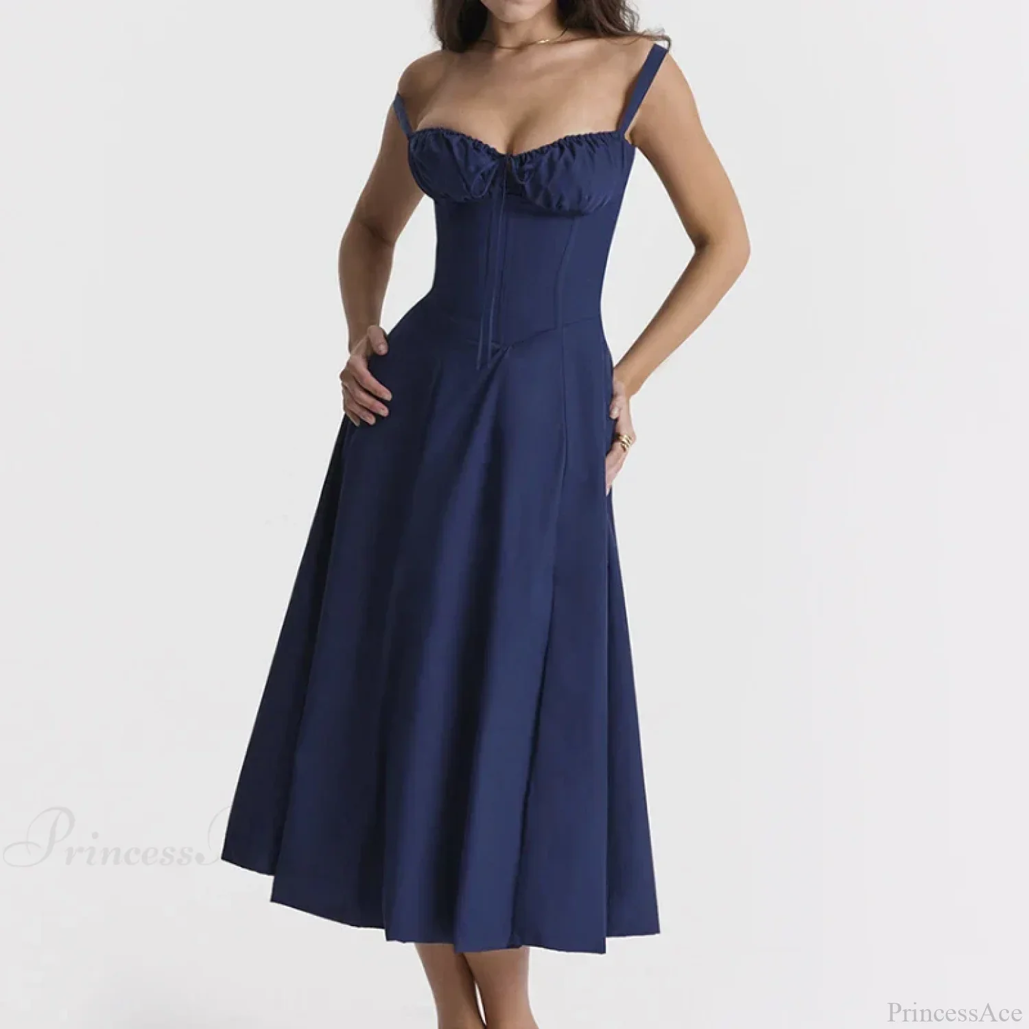 Boho Spaghetti Straps Tie Front Floral Dress - Image 4