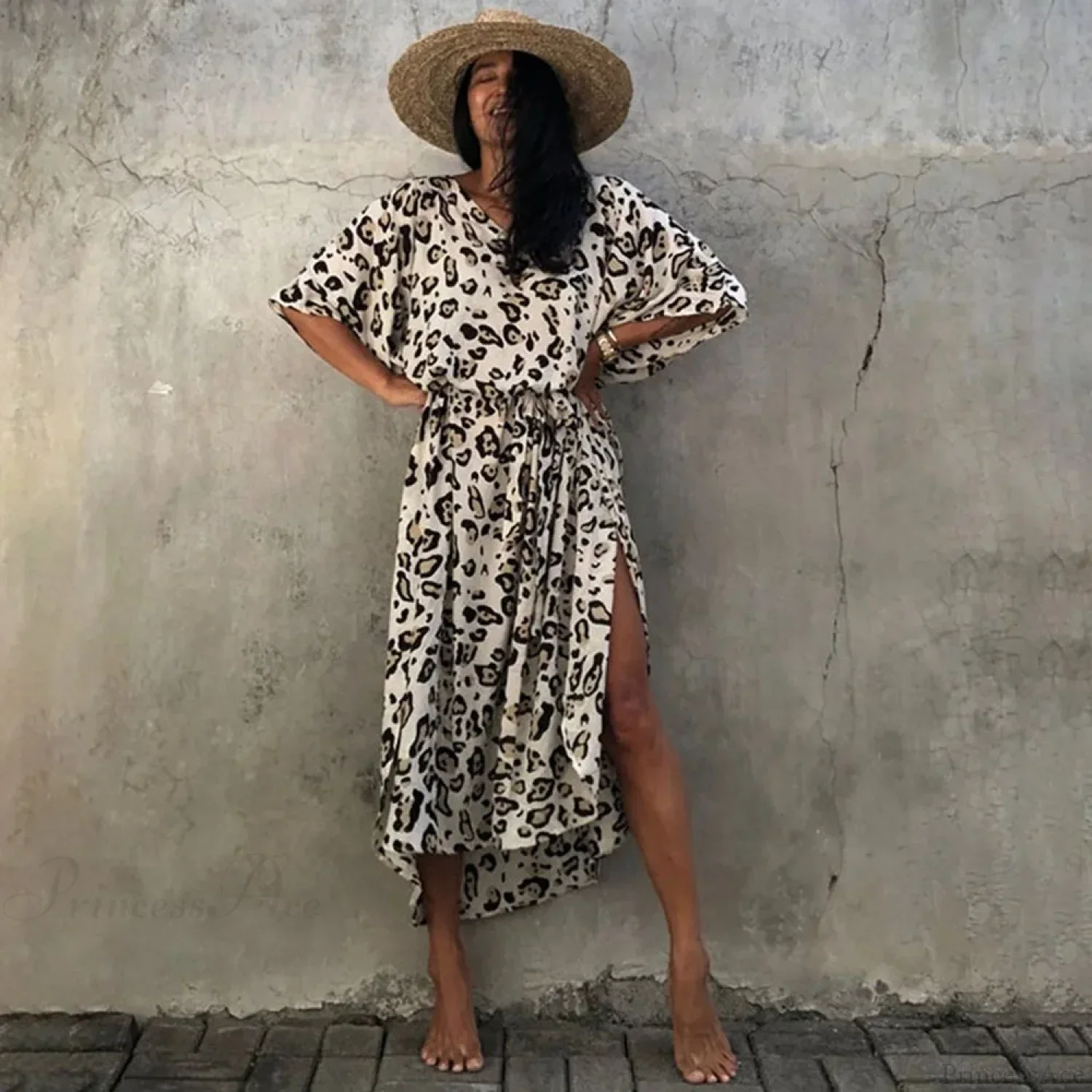 Women Swimsuit Kaftan Tunic Beach Cover Up - Image 3