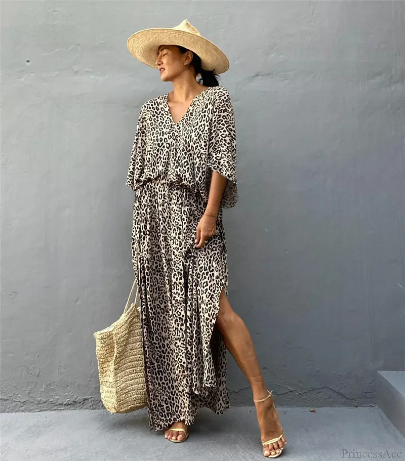 Women Swimsuit Kaftan Tunic Beach Cover Up - Image 7