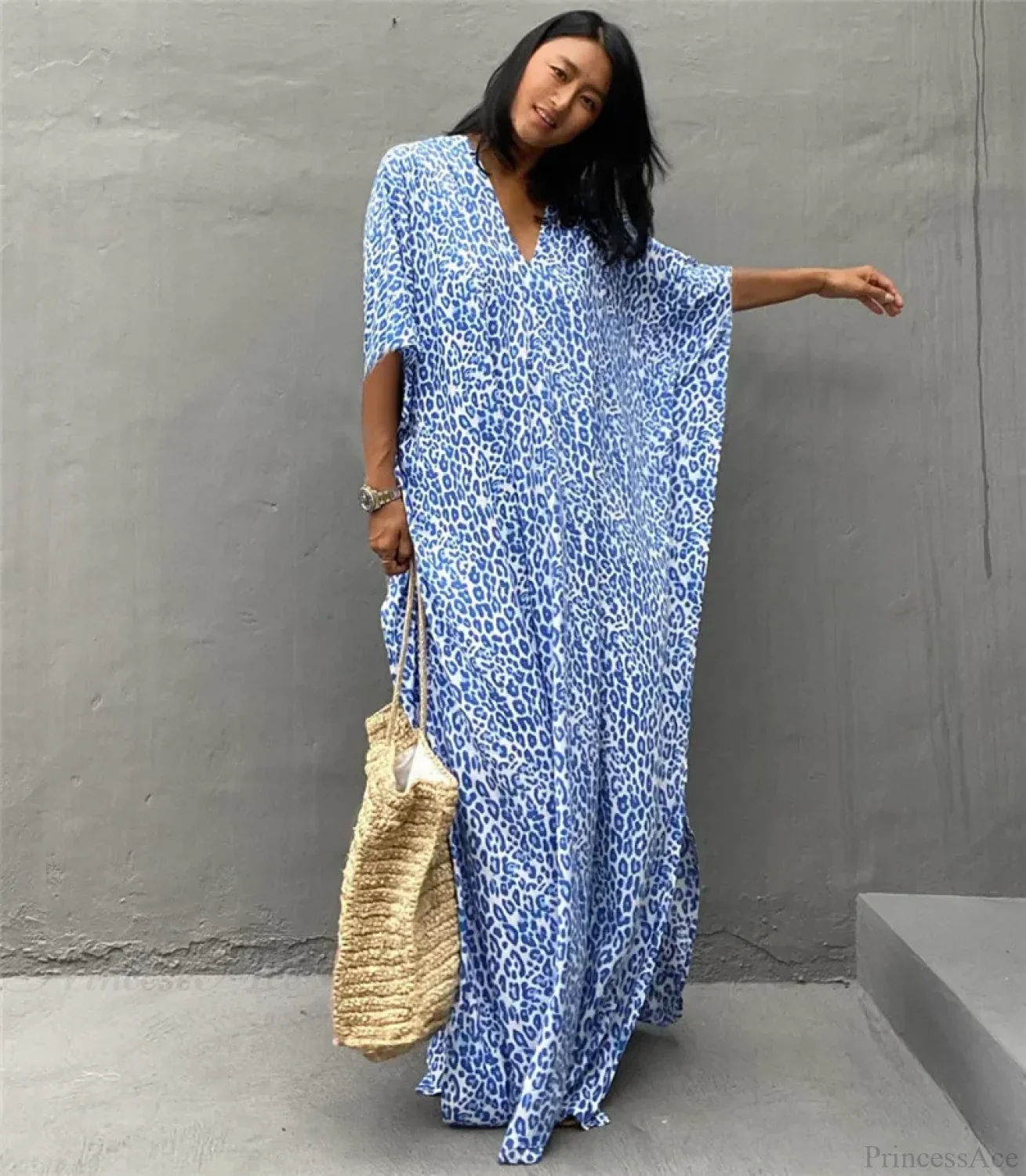 Women Swimsuit Kaftan Tunic Beach Cover Up - Image 8