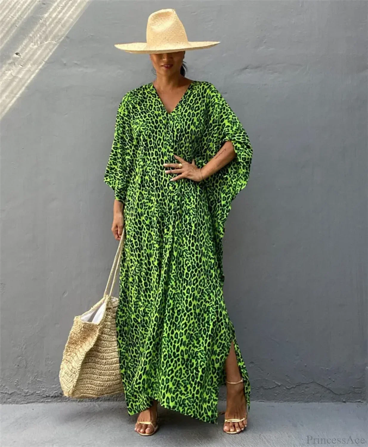 Women Swimsuit Kaftan Tunic Beach Cover Up - Image 9
