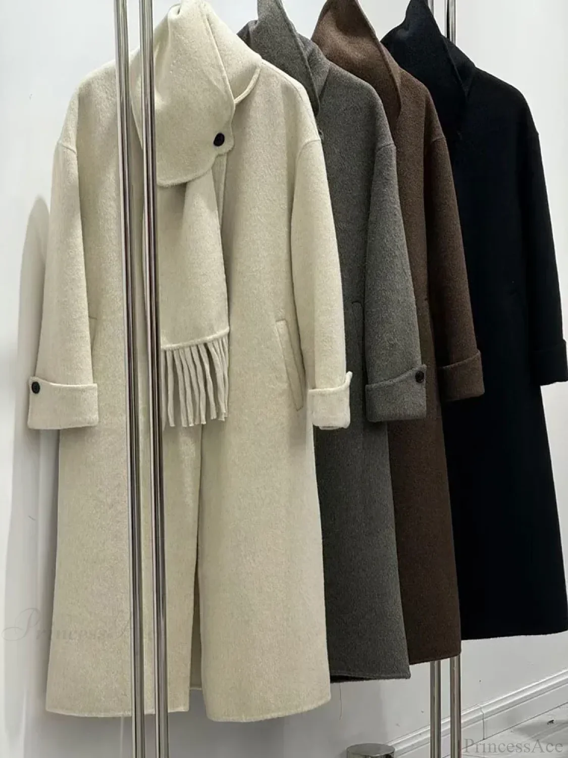Woolen Single Button Full Sleeve Overcoat - Image 3