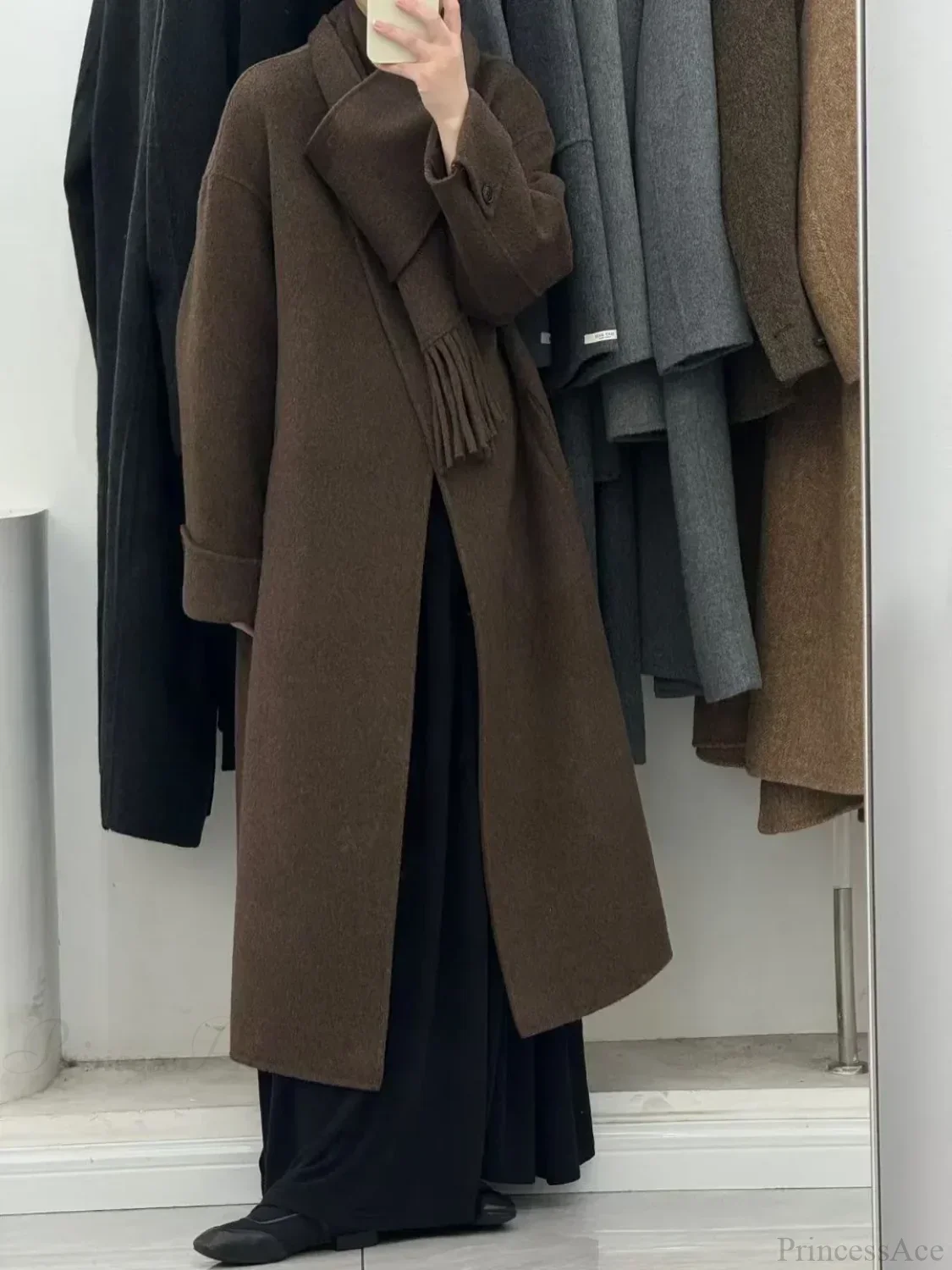 Woolen Single Button Full Sleeve Overcoat - Image 8