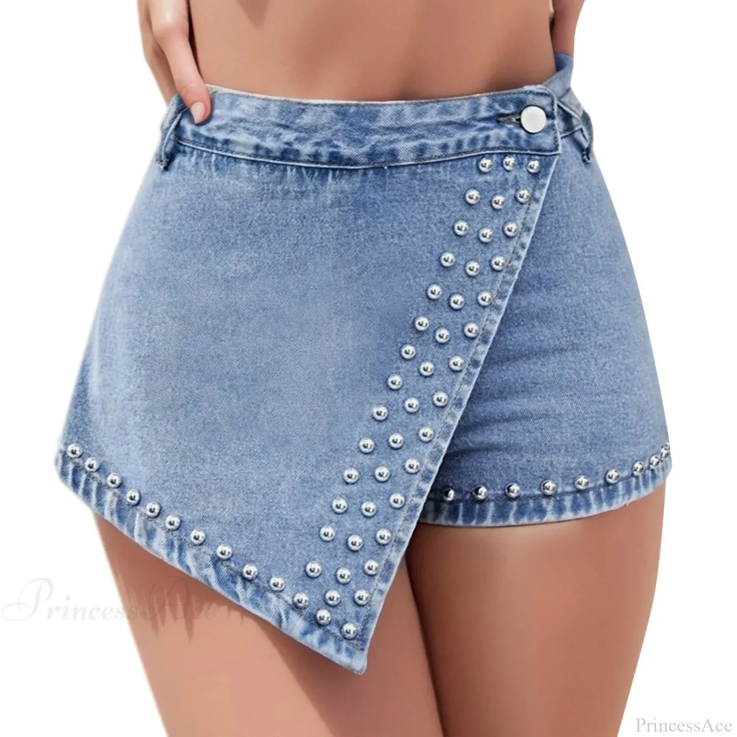 Wrap IrRegular Skinny Denim Short - Image 2