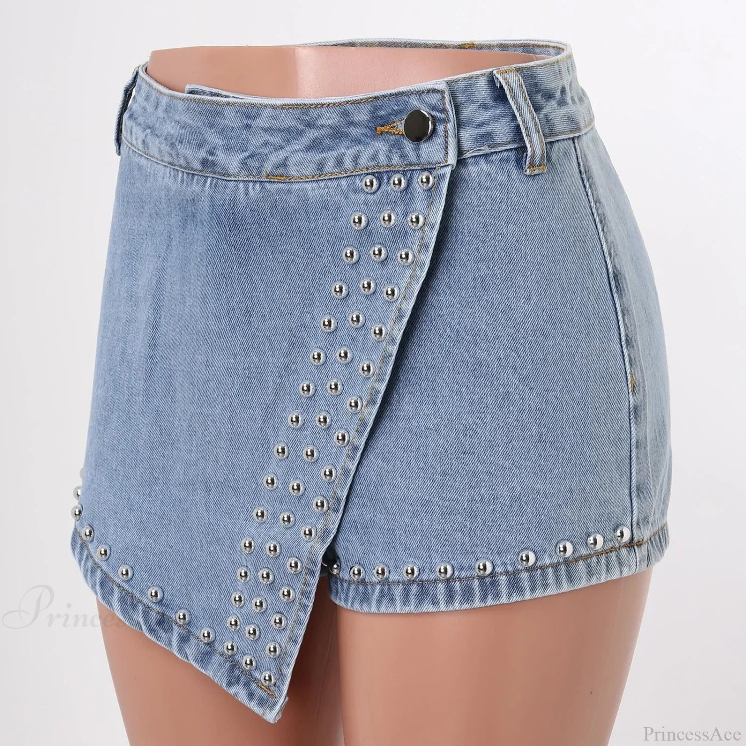 Wrap IrRegular Skinny Denim Short - Image 3
