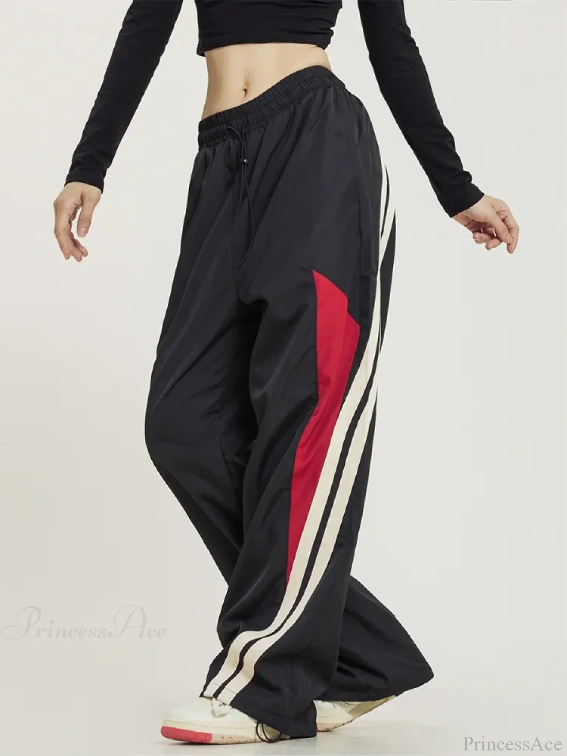 Y2K Black Oversized Baggy Pants - Image 2