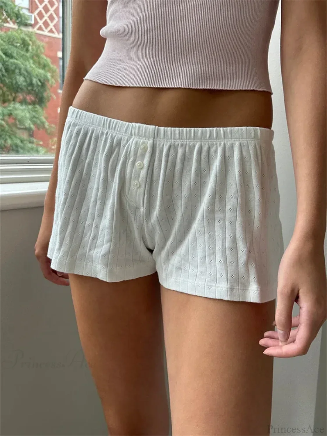 Y2K Button Lace Vintage Short - Image 4