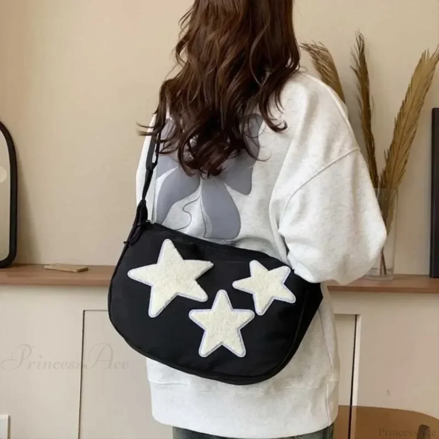 Y2K Canvas Messenger Crossbody Shoulder Bag - Image 2