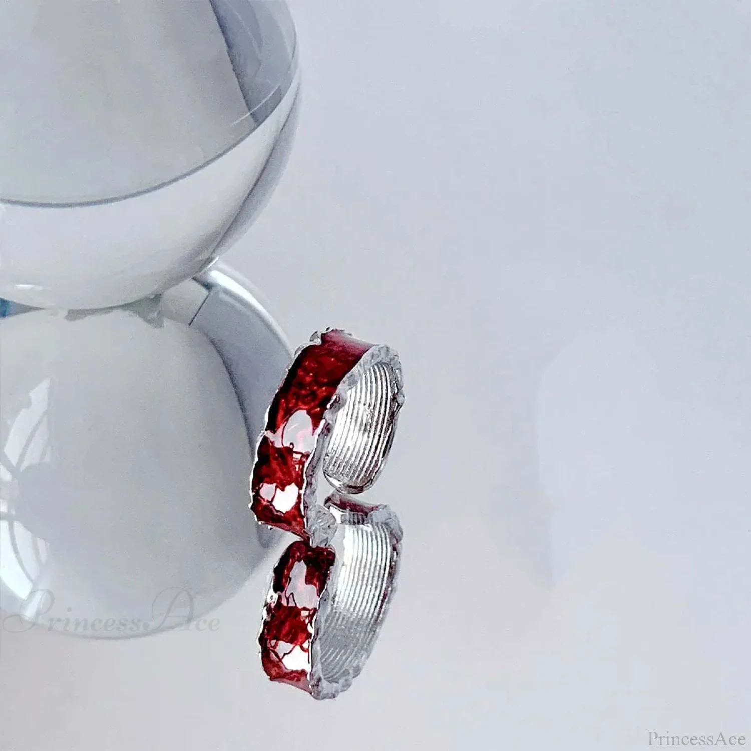 Y2K Crimson Drip Petroleum Gothic Band - Image 7