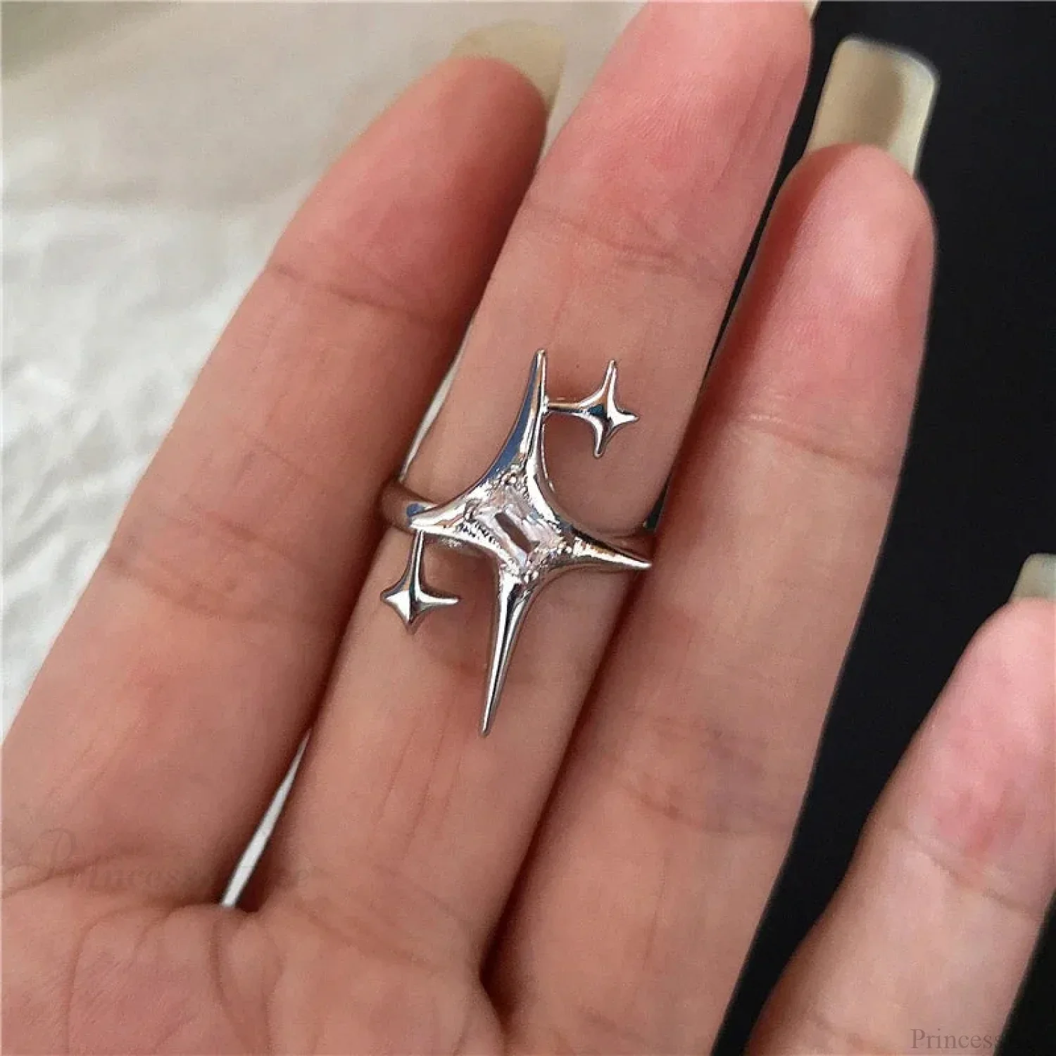 Y2K Gothic Animal Spider Crimson Crystal Ring - Image 15