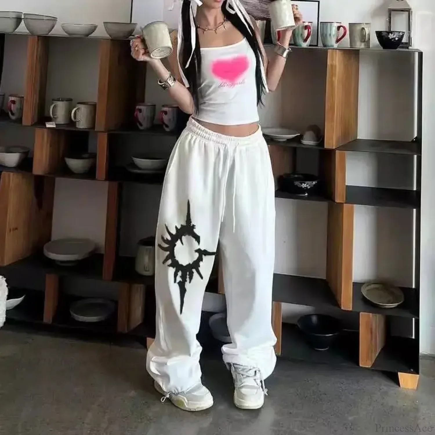 Y2K Gothic Baggy Pants - Image 2