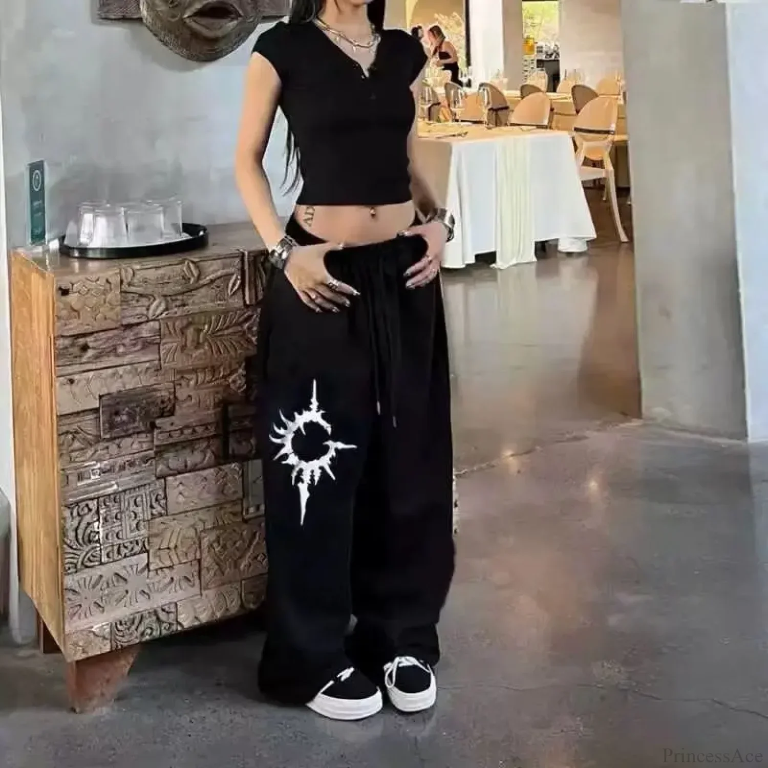 Y2K Gothic Baggy Pants - Image 4