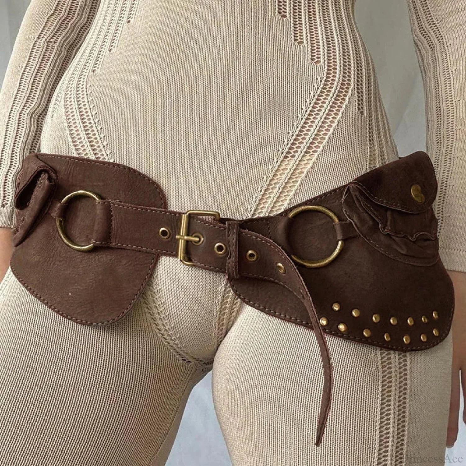 Y2K Gothic PU Leather Harajuku Streetwear Waist Belt - Image 4
