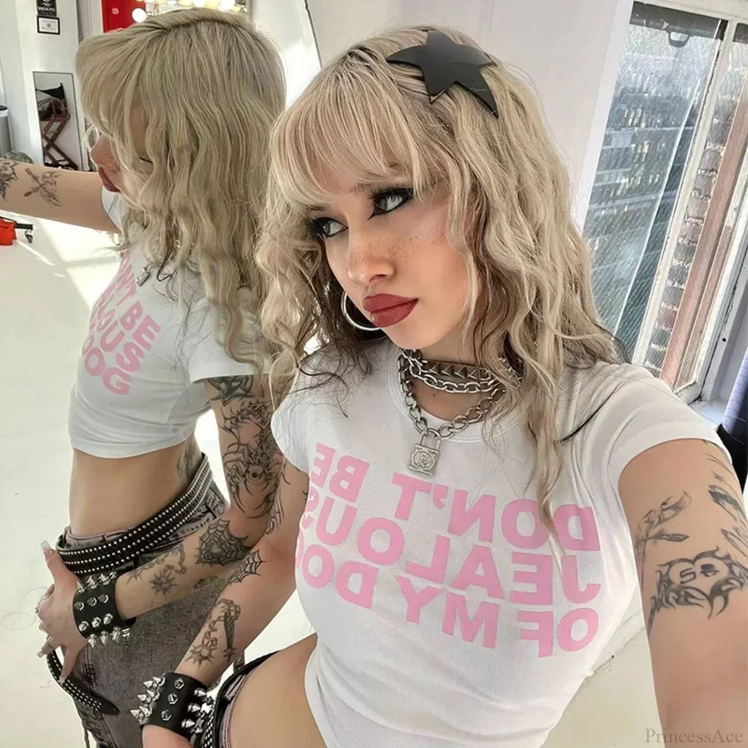 Y2k Harajuku Letter Print Crop Top T-shirt - Image 5