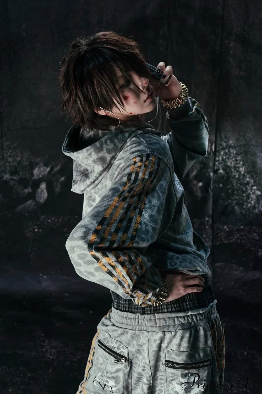 Y2K Leopard Striped Street Zip Hoodie - Image 4