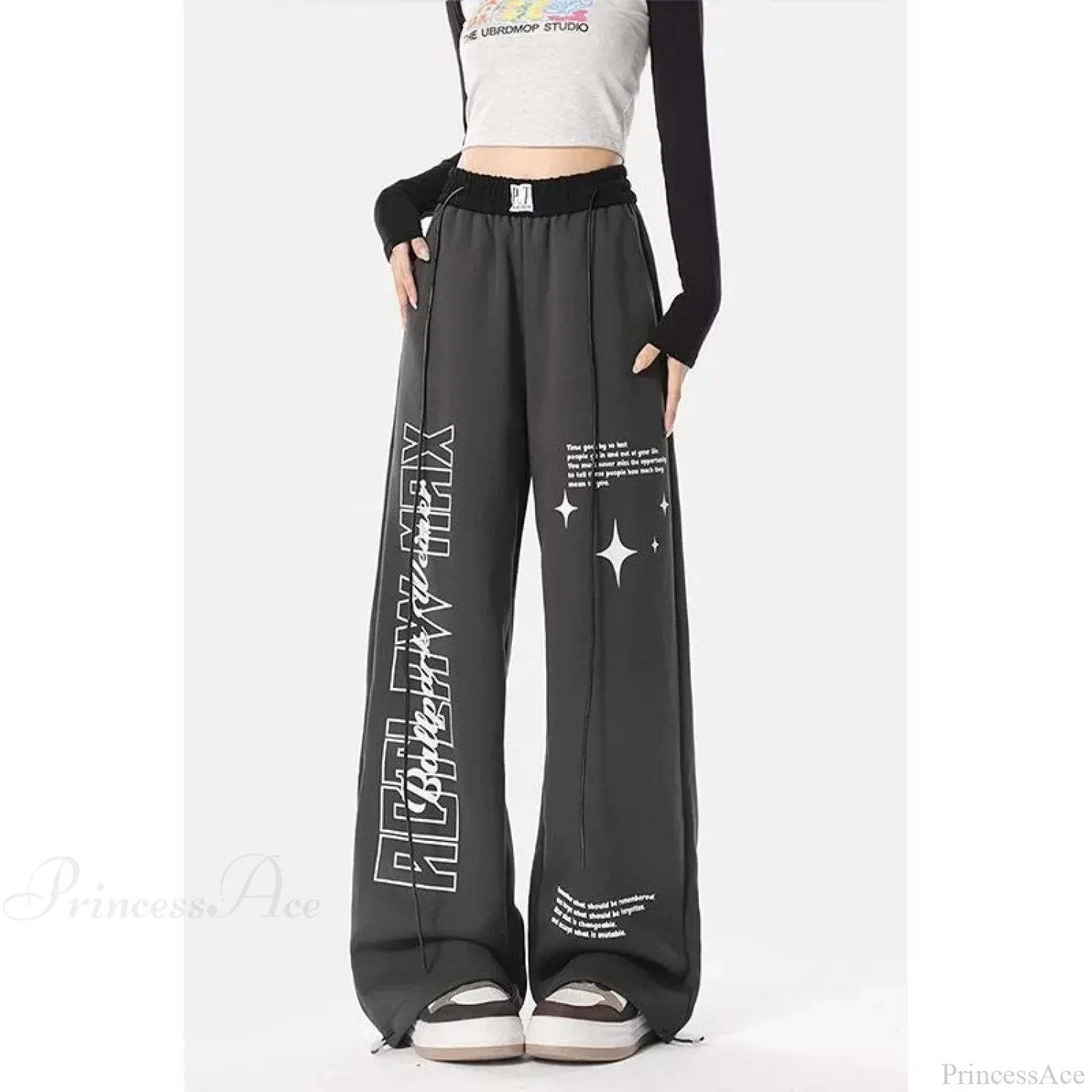 Y2K Letter Print Pants - Image 3
