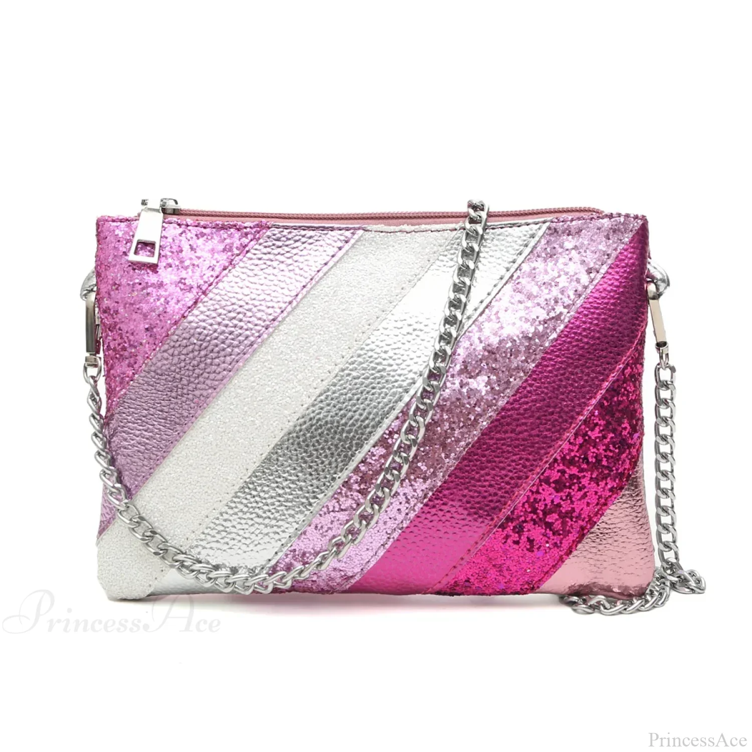 Y2K Metallic PU Leather Patchwork Wristlet - Image 8