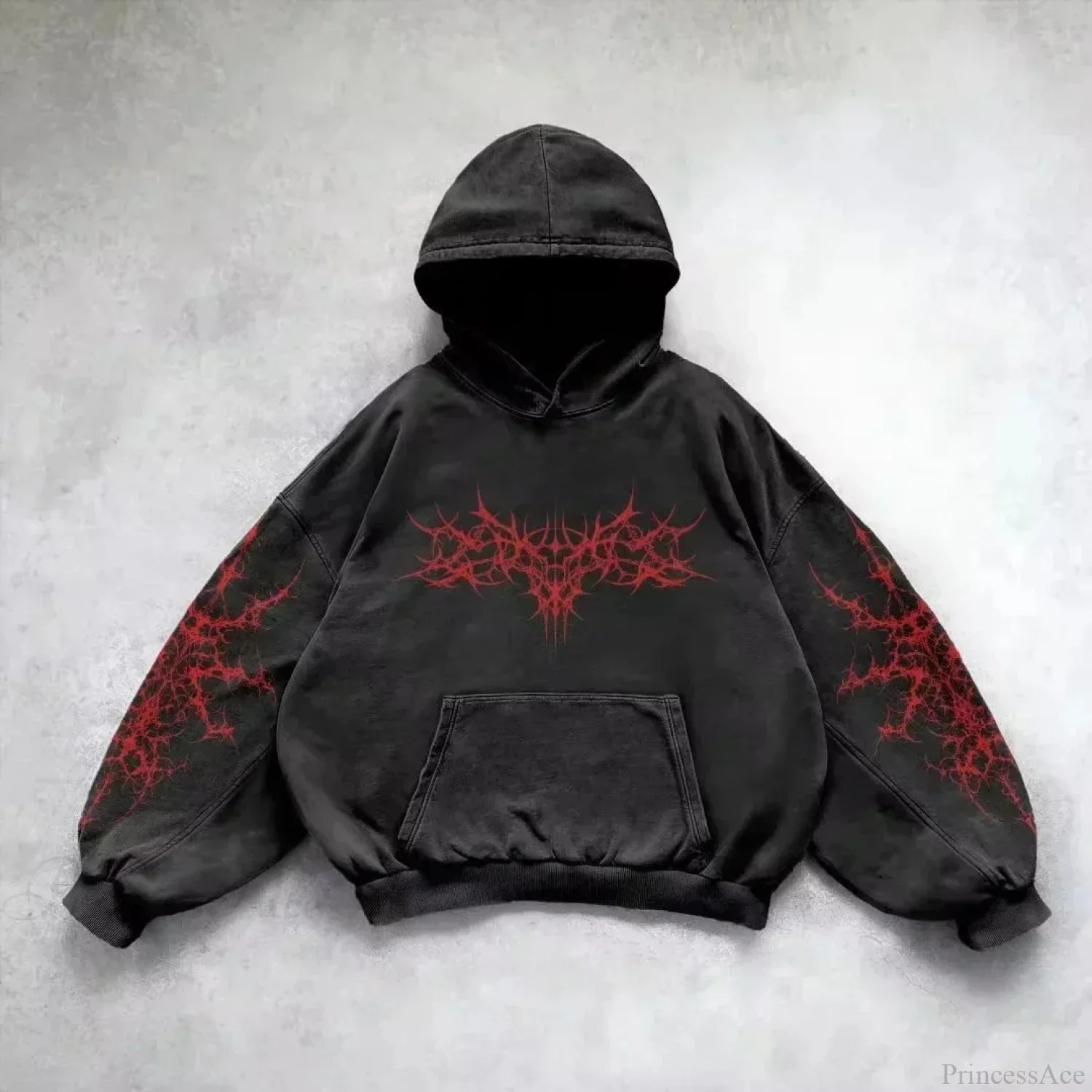 Y2K Mysterious Needlework Zipper Hoodie - Image 10