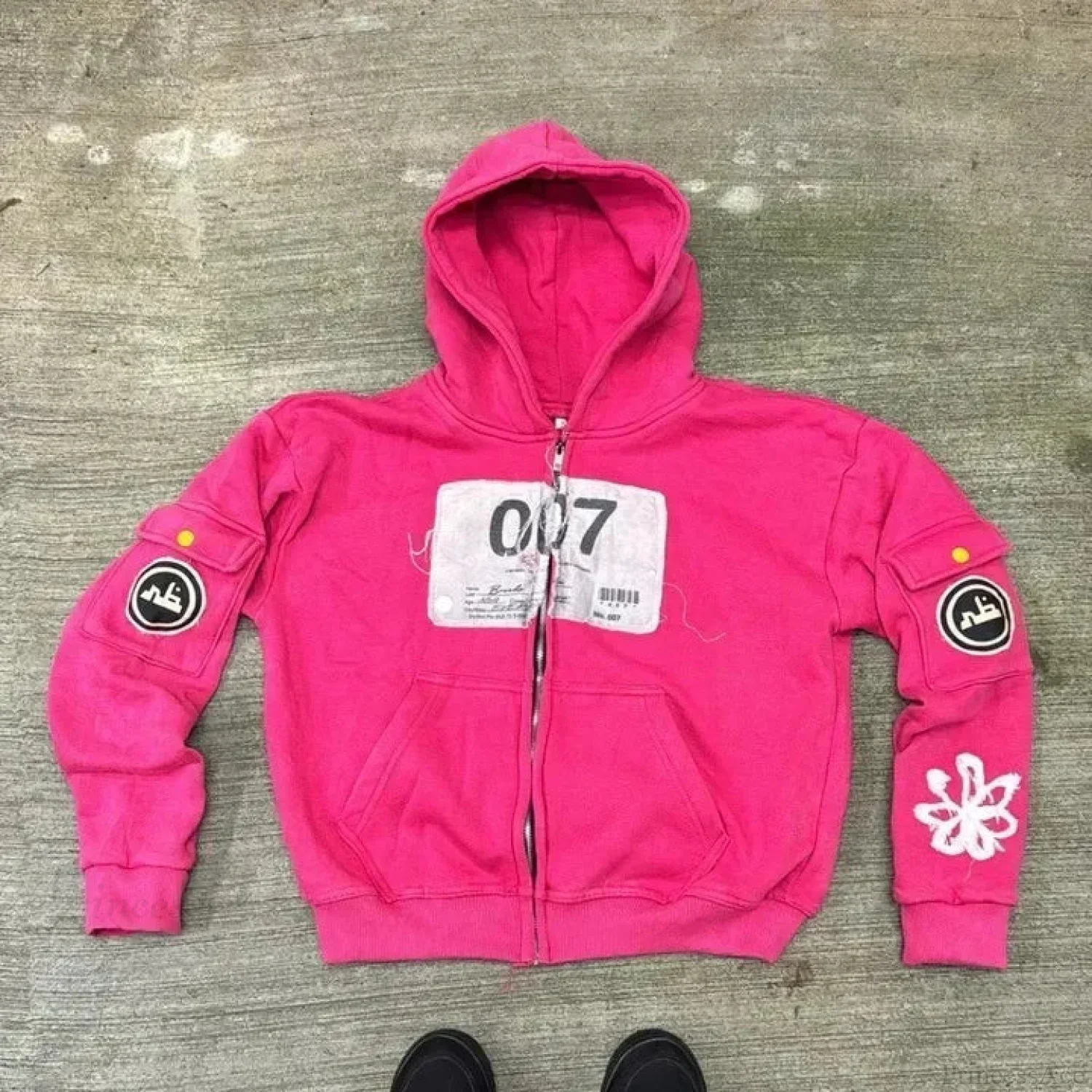 Y2K Mysterious Needlework Zipper Hoodie - Image 15