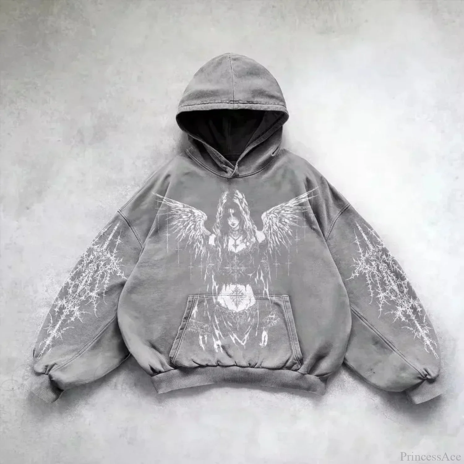 Y2K Mysterious Needlework Zipper Hoodie - Image 5