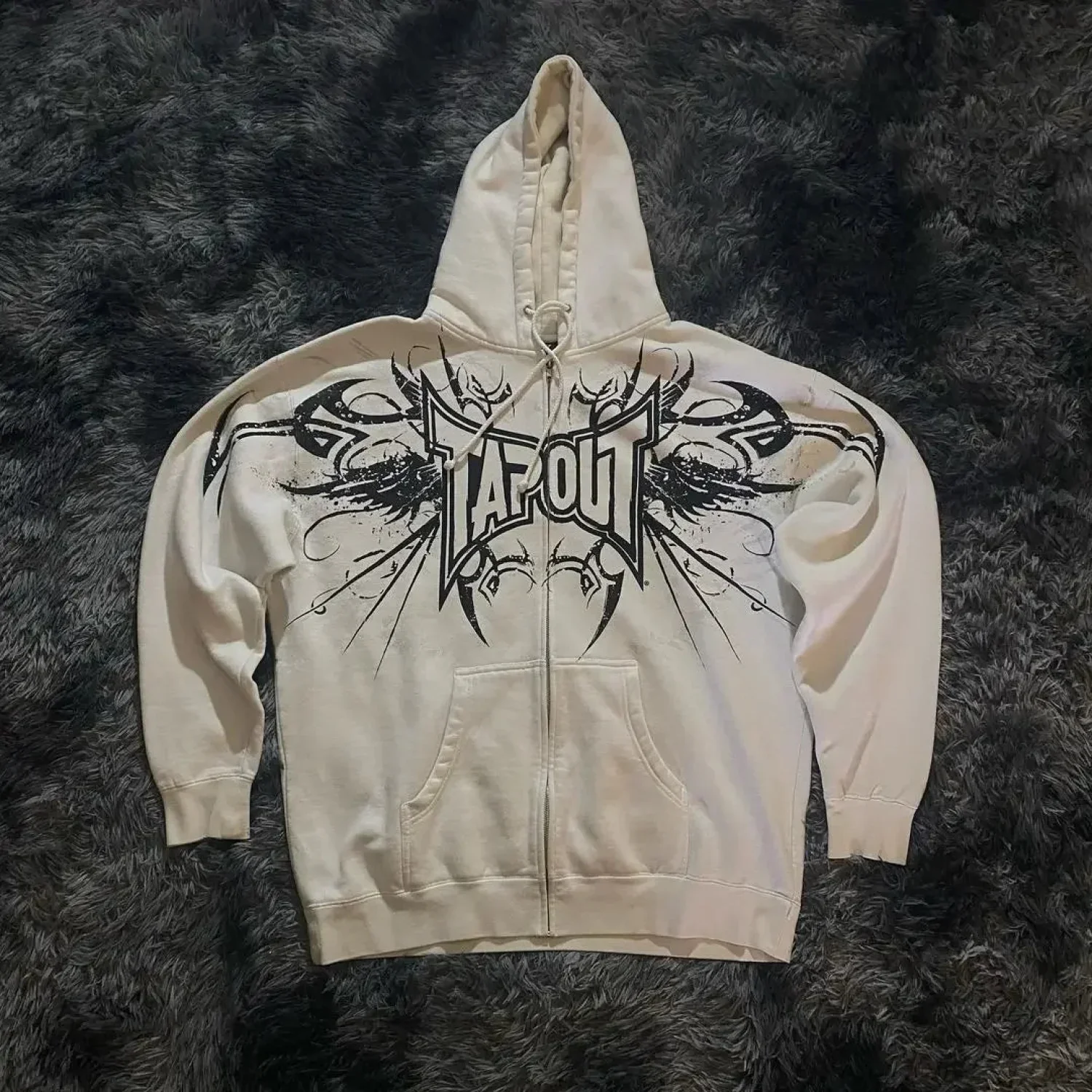 Y2K Mysterious Printed Zipper Hoodie - Image 4