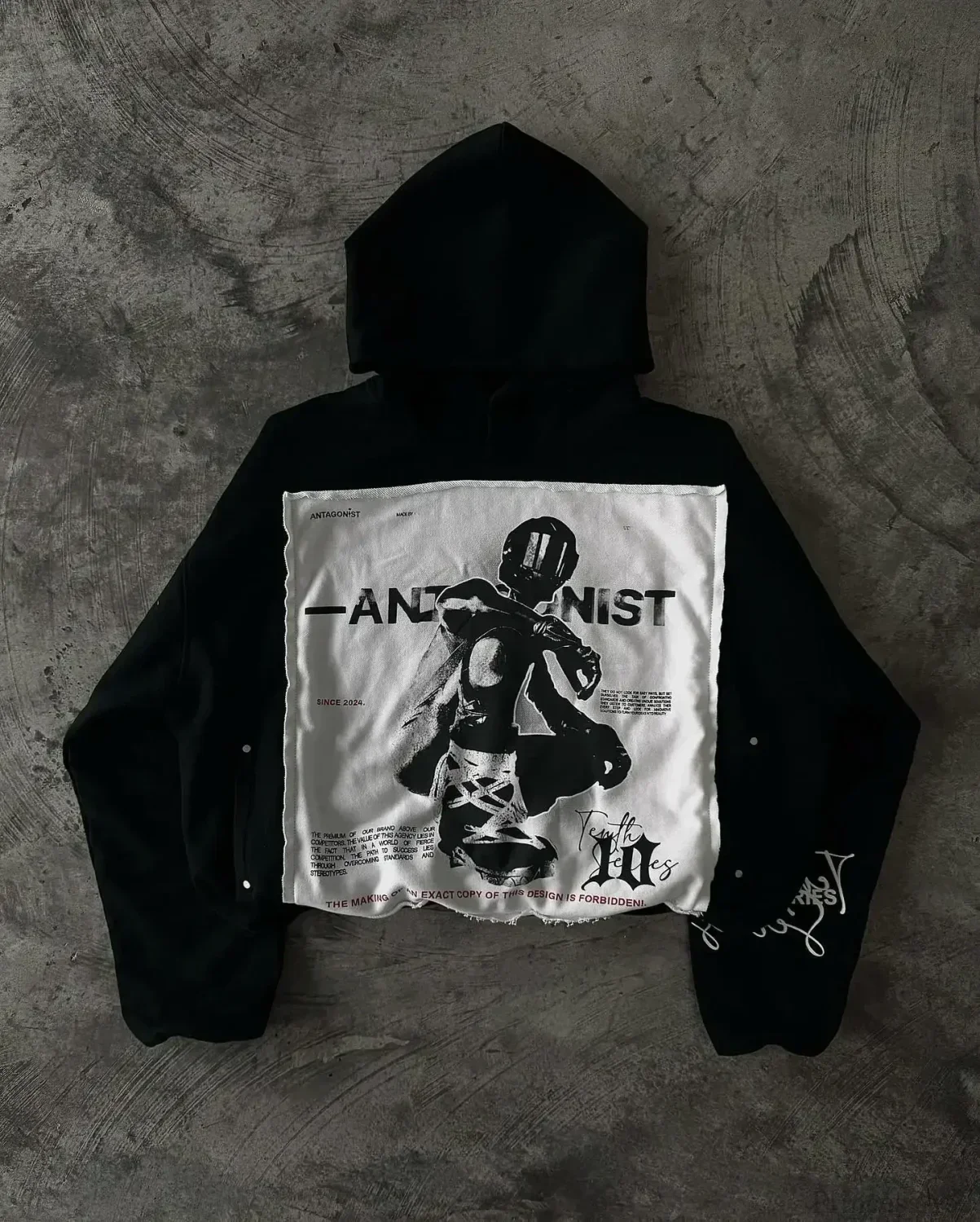 Distressed Cotton Gothic Sweatshirt - Image 4