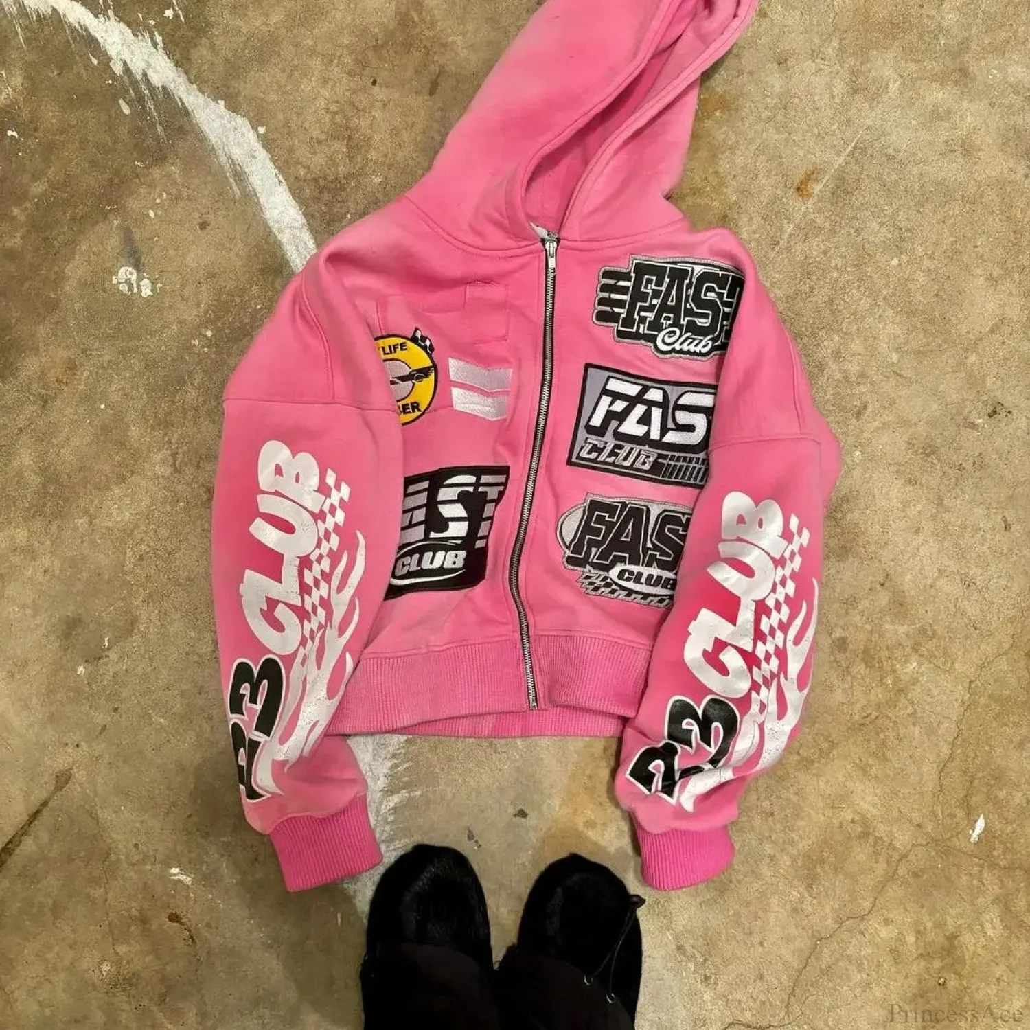 Y2K Retro Letter Hoodie - Image 2