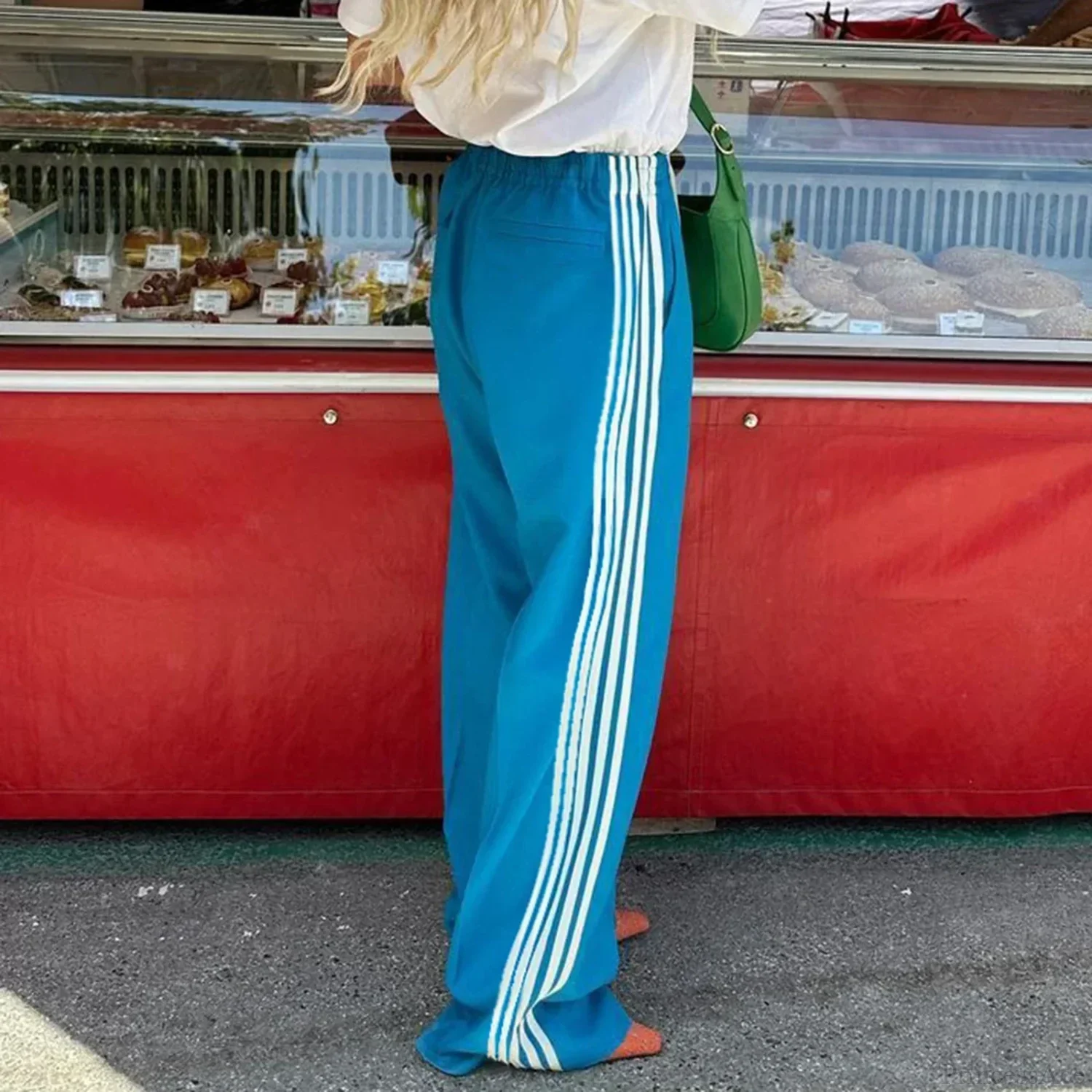 Y2K Striped Baggy Track Jogger Sweatpants Pant - Image 4