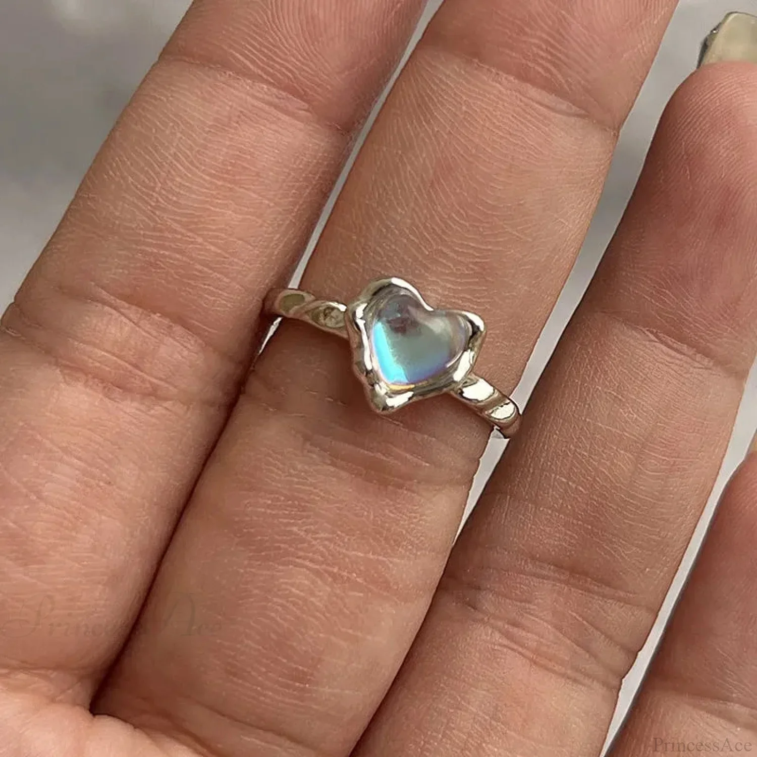 Y2K Transparent Heart Gothic Ring - Image 12