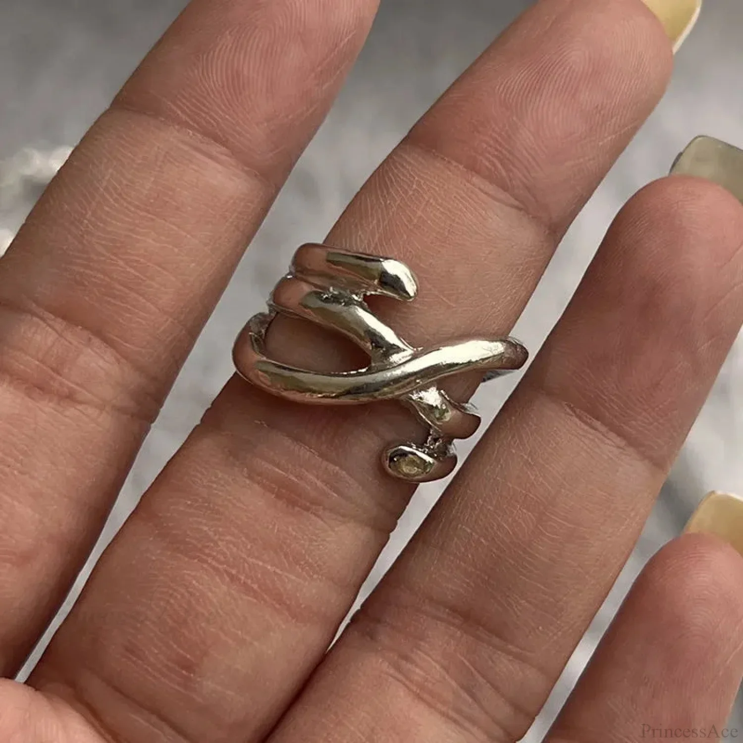 Y2K Transparent Heart Gothic Ring - Image 13