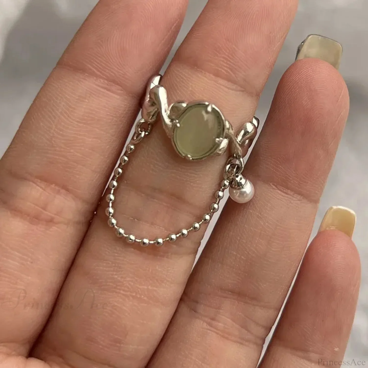 Y2K Transparent Heart Gothic Ring - Image 14