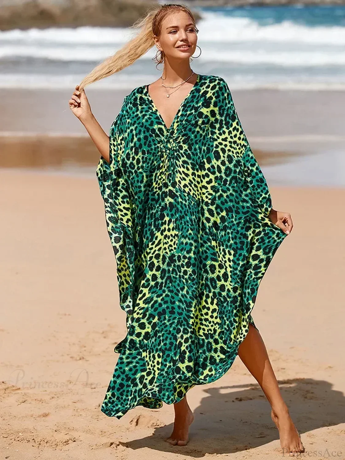 Zebra Stripes Long Dress Cover Up - Image 11