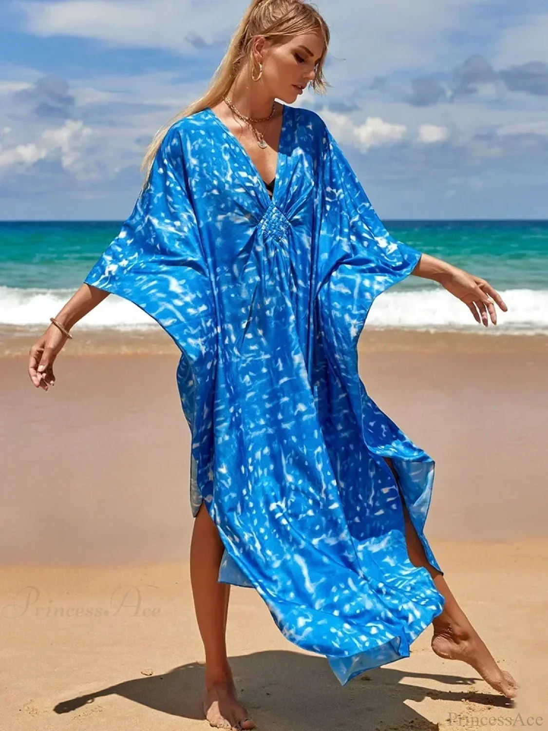 Zebra Stripes Long Dress Cover Up - Image 2