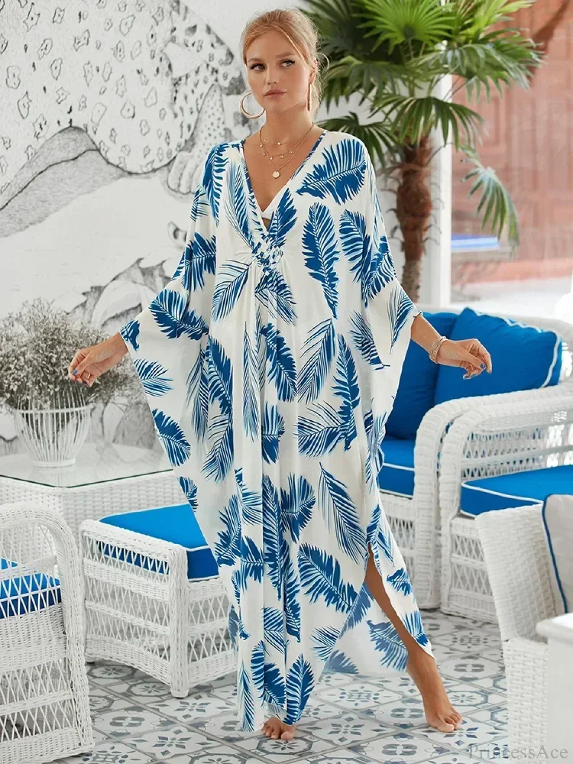 Zebra Stripes Long Dress Cover Up - Image 20