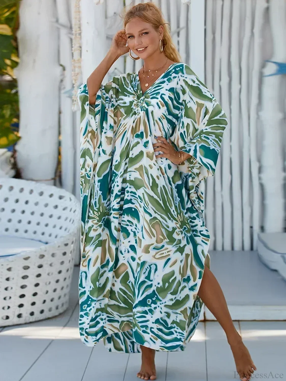 Zebra Stripes Long Dress Cover Up - Image 21