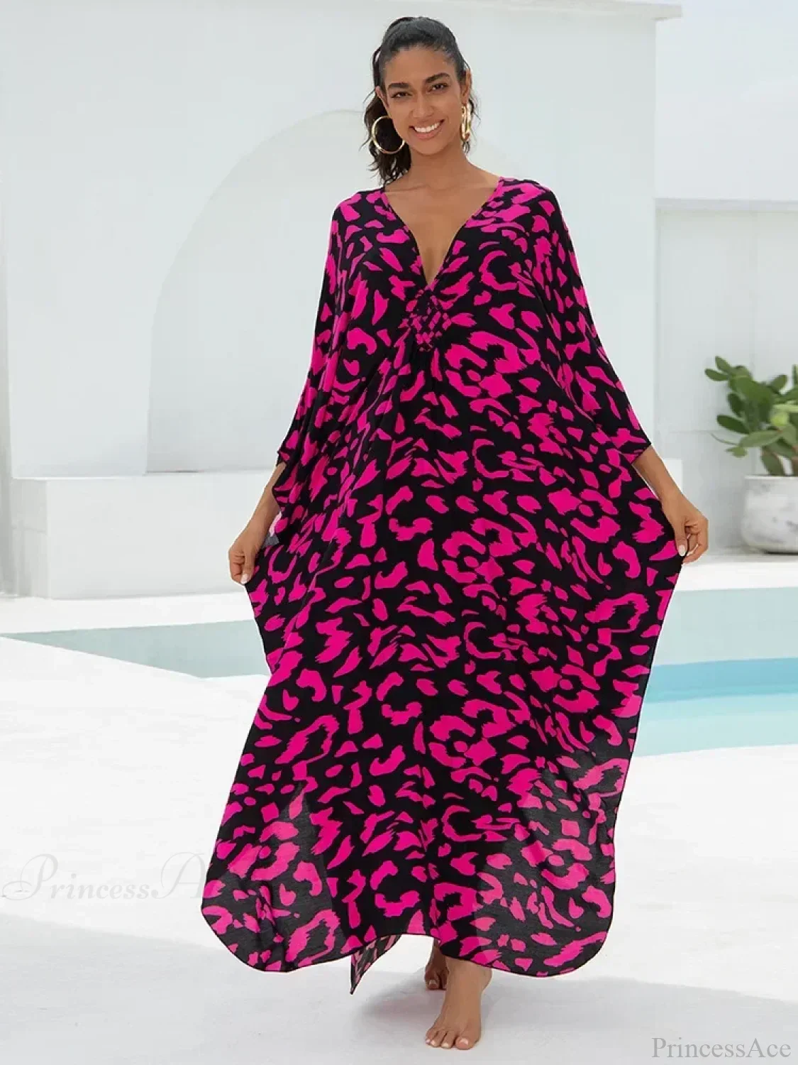 Zebra Stripes Long Dress Cover Up - Image 6